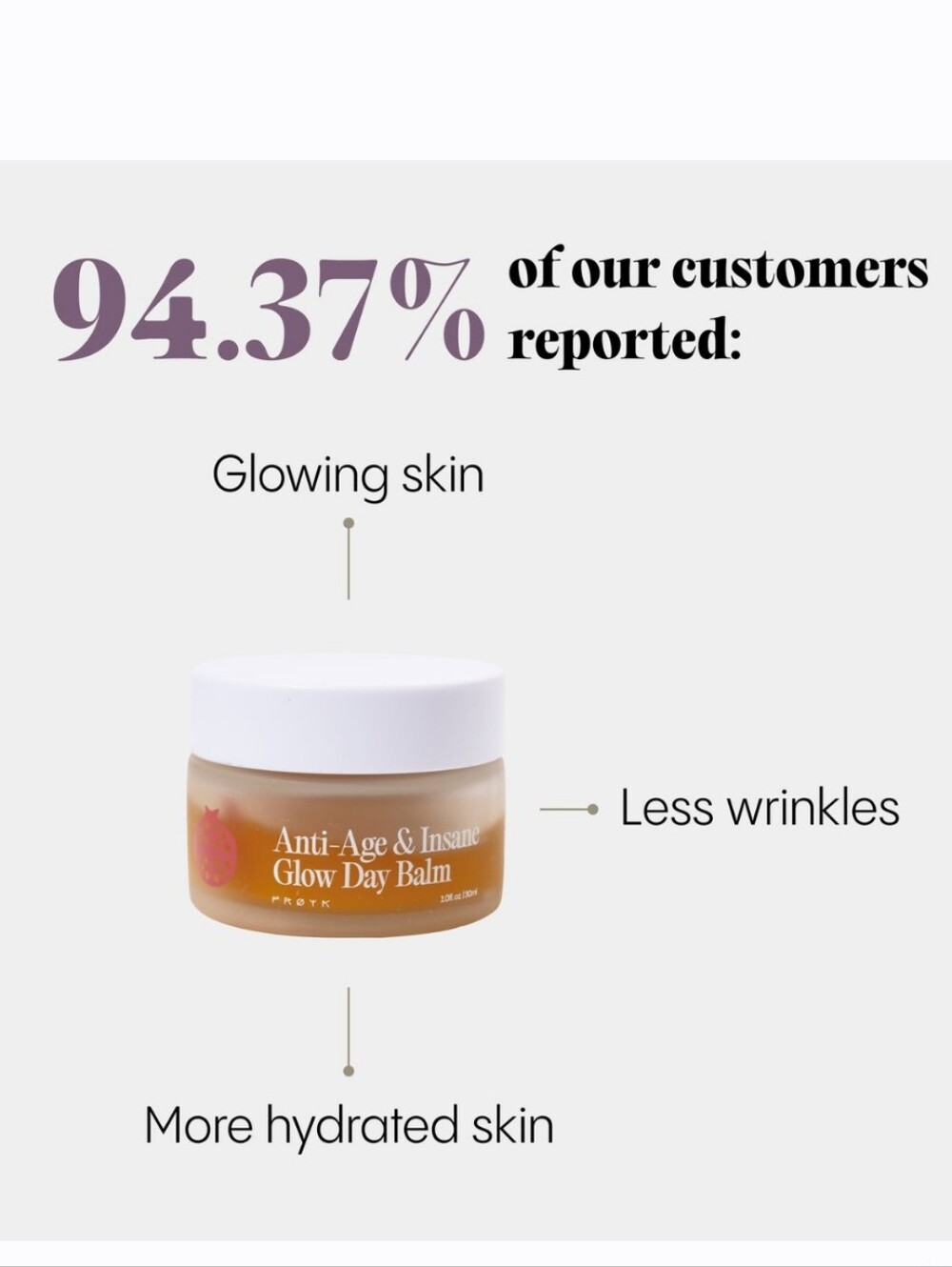 New Froya Organics Day Balm Face Cream Anti-Aging Insane Glow Pomegranate - Picture 6 of 13